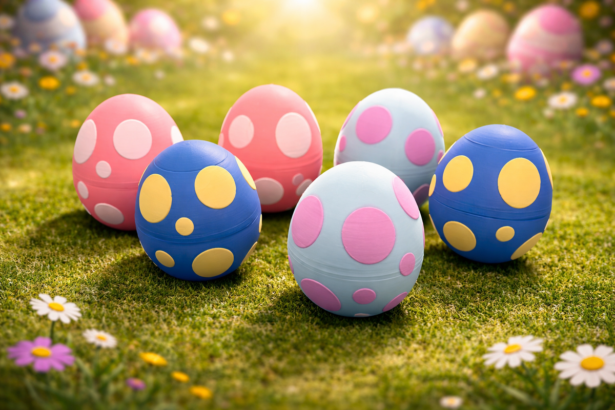 Pastel Poka Dot Easter Egg set ( Set of 3)