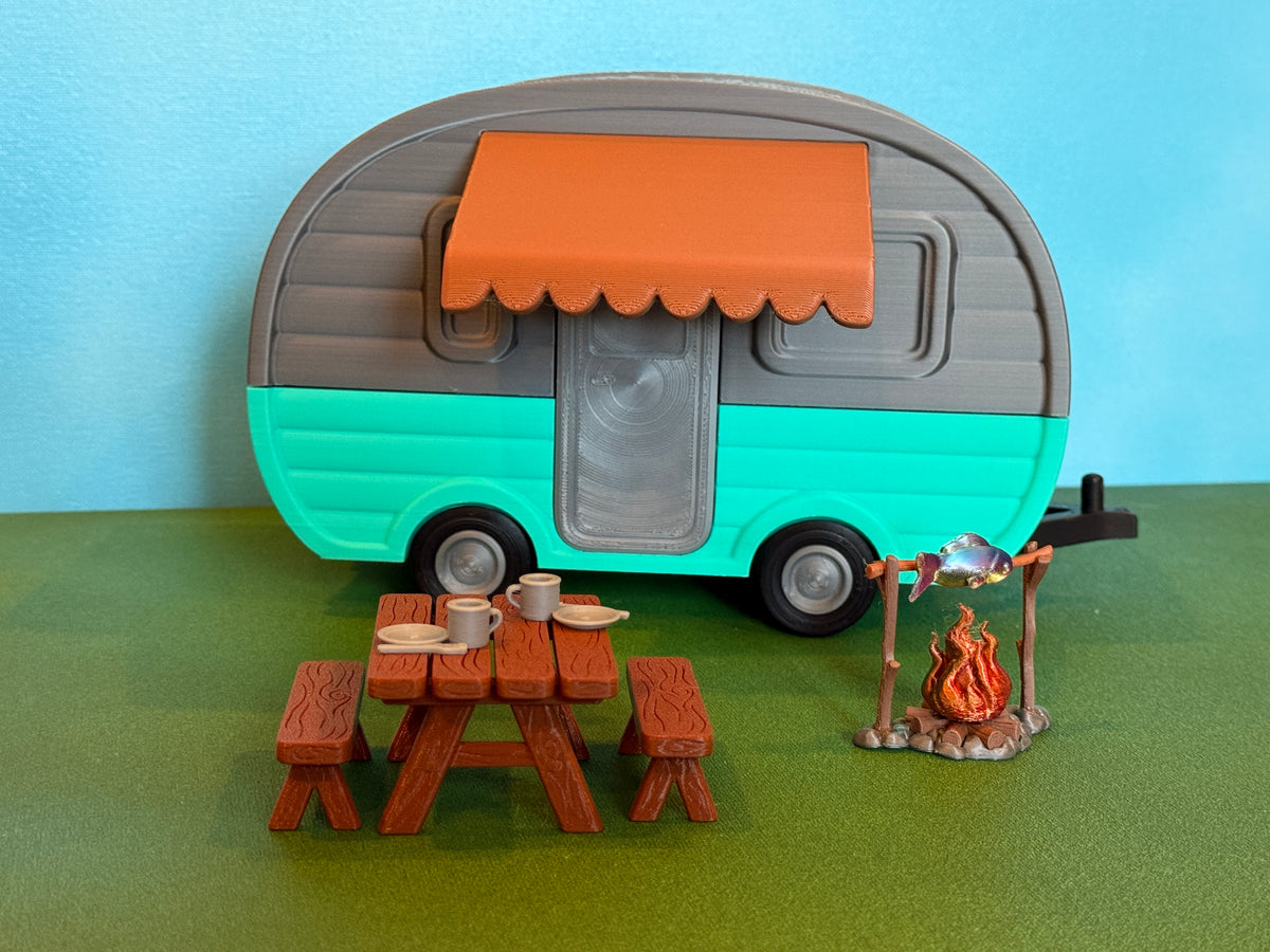 Camping Trailer Play Scene