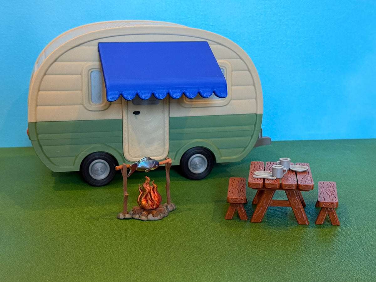 Camping Trailer Play Scene