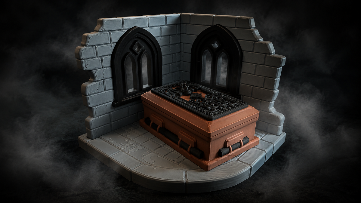 The Vampire Coffin Storybook Play Set