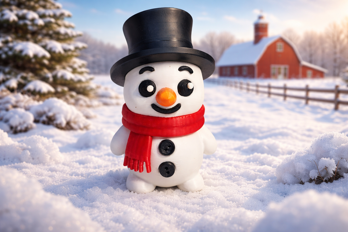 Farmyard Snowman