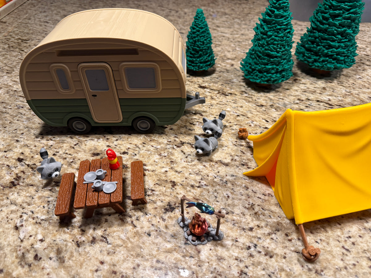 Camping Trailer Play Scene