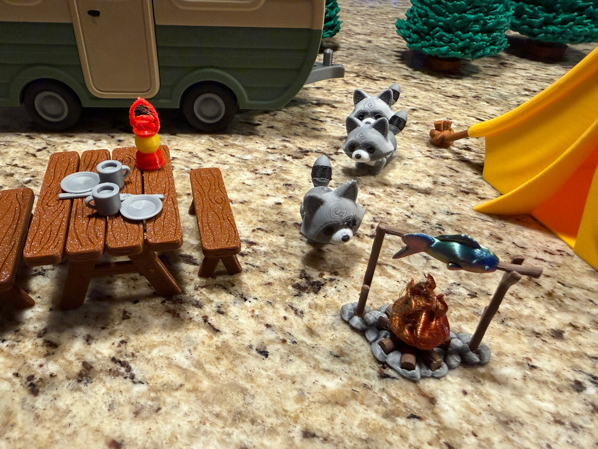 Camping Trailer Play Scene