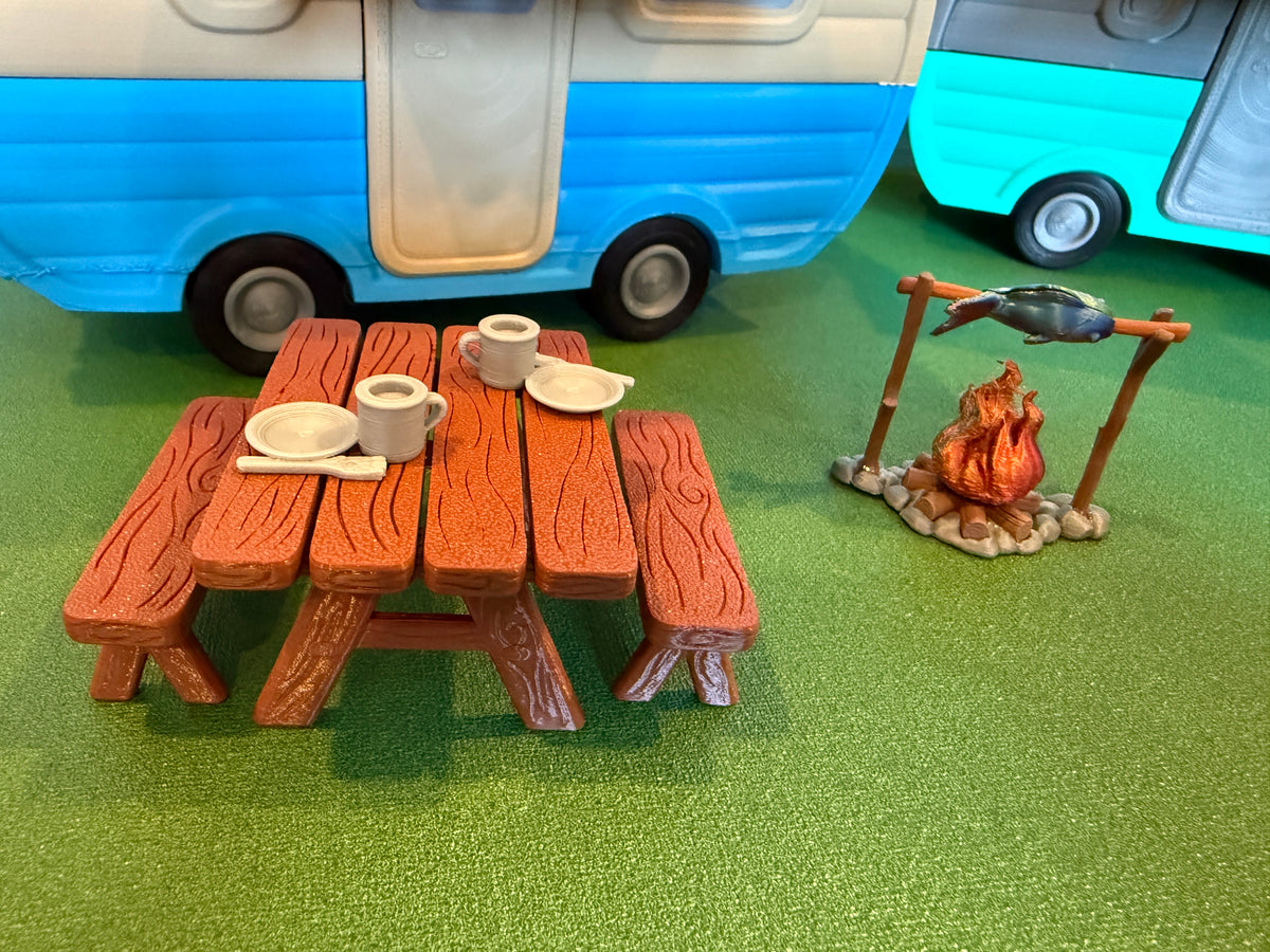 Camping Trailer Play Scene