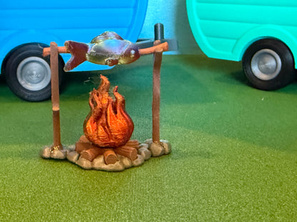 Camping Trailer Play Scene