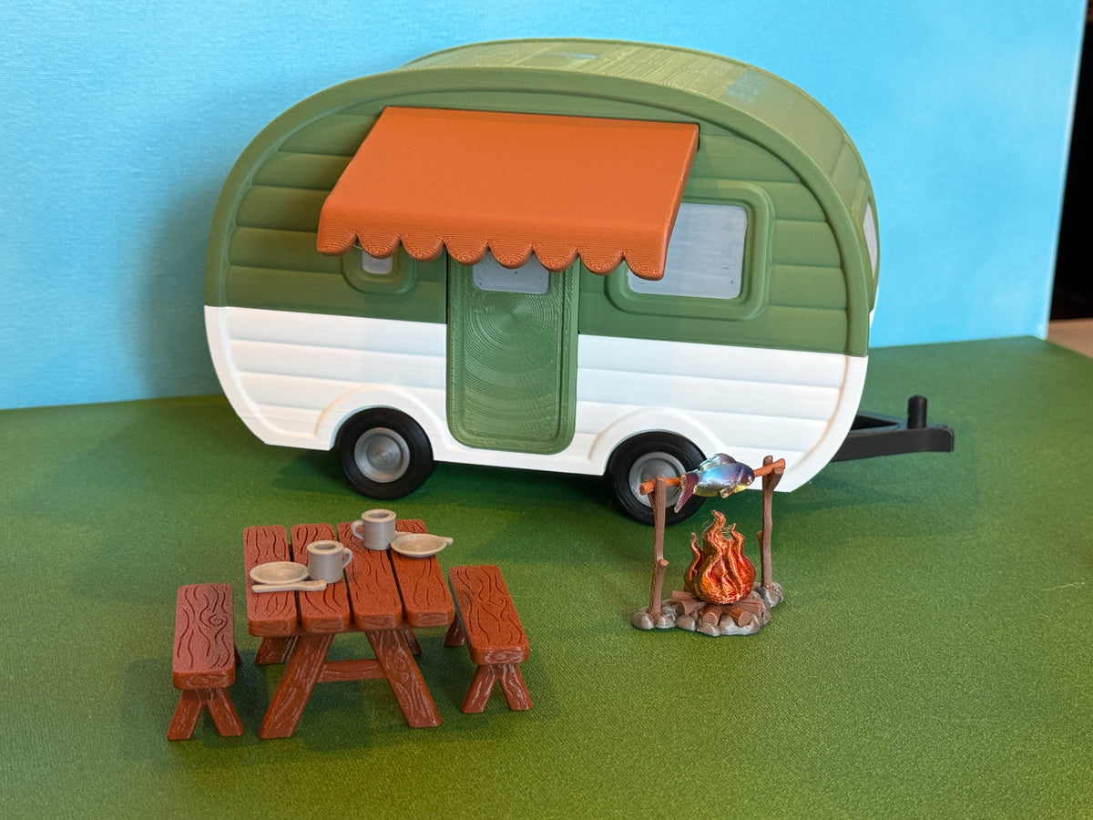 Camping Trailer Play Scene